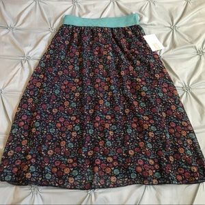 EUC XS Lularoe Lola floral skirt